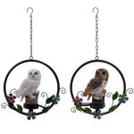 Lechuza en Aro Floreado